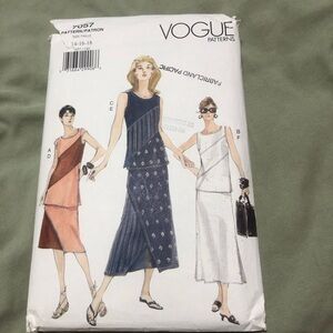 Vogue Pattern 7057 - 14-16-18 skirt and top pattern. Wedding, summer holidays